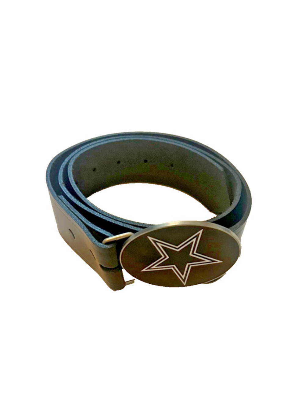 Dallas Cowboys Siskiyou Sports Leather Belt Size 40 Black NFL Star Buckle